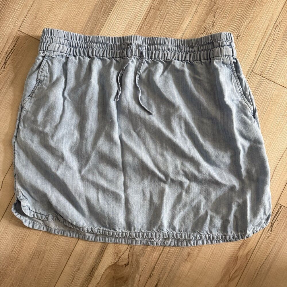 J. Jill Denim Light Wash Soft Skirt Elastic Waist Size XL
